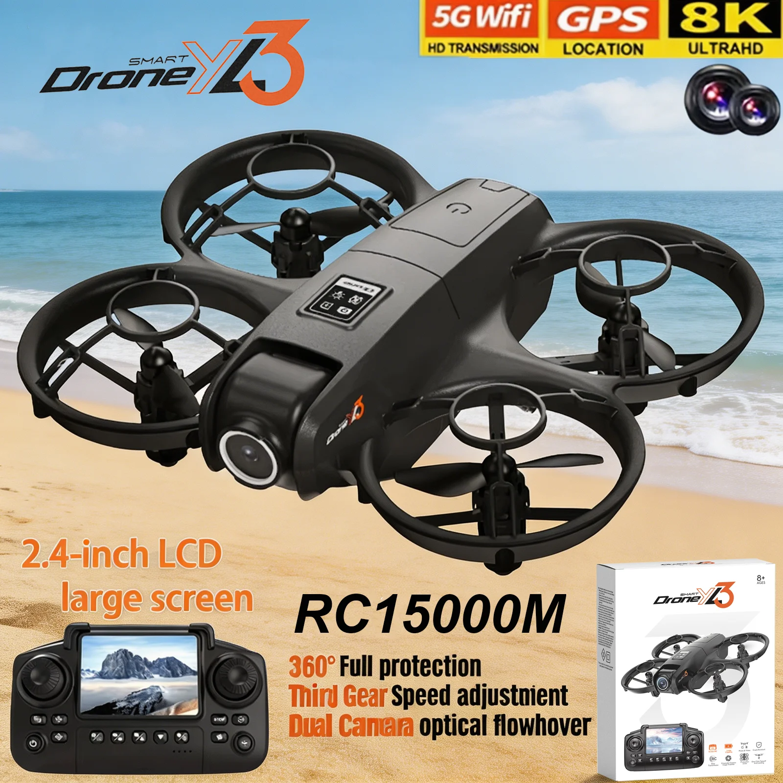 Drone Camera Lens - โดรน YL3 RC รุ่นใหม่ 8K 1080P