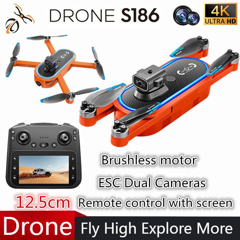 2025 S186 Drone Professional 4 - Drone Camera With Gimbal บทวิจารณ์และราคา